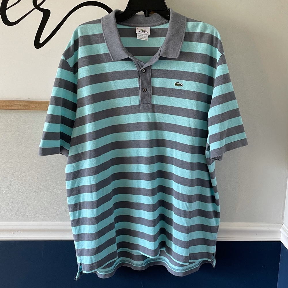 Lacoste Short Sleeve Striped Polo 2XL